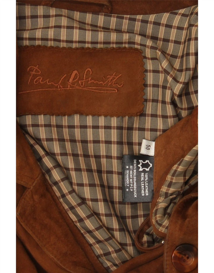 PAUL SMITH Мужская замшевая куртка IT 50, большая коричневая кожа