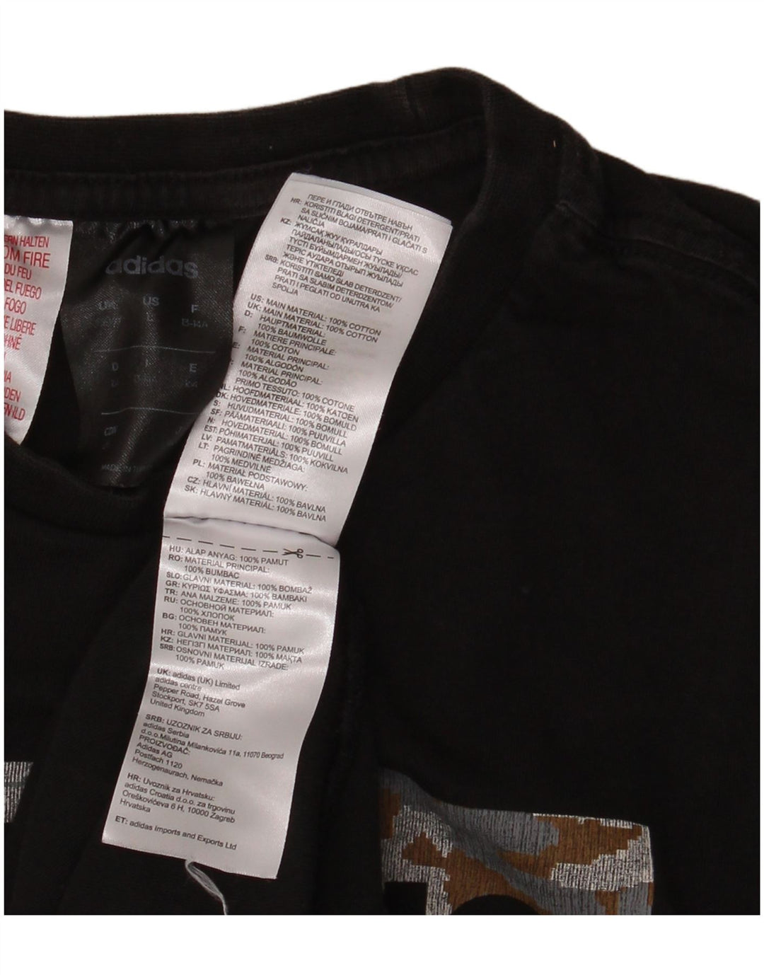 Футболка ADIDAS с рисунком для мальчиков, топ 13-14 лет, черный хлопок