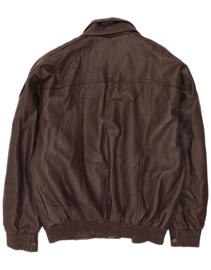 Винтажная мужская кожаная куртка UK 42 XL Коричневая