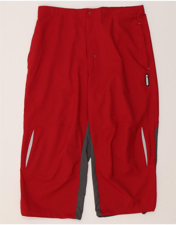 Мужские капри Lotto США 42/44 XL W36 L22 Красный полиэстер с цветными блоками
