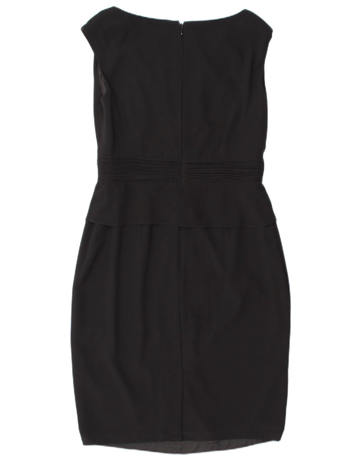 Женское платье с баской без рукавов JACQUES VERT UK 12, средний черный полиэстер