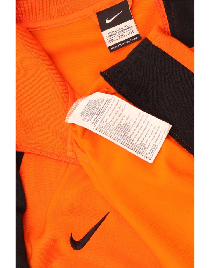 Мужская спортивная куртка Nike KNVB с графическим рисунком 2XL оранжевого цвета с цветными блоками