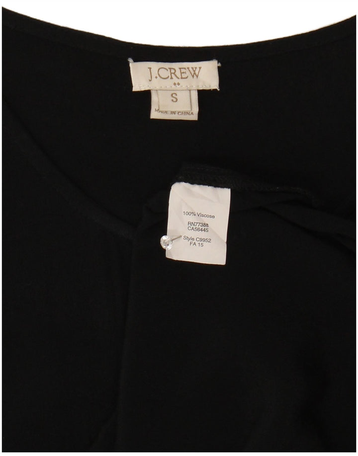 Женская блузка с длинным рукавом J. CREW, топ UK 10, маленькая, черная, вискоза