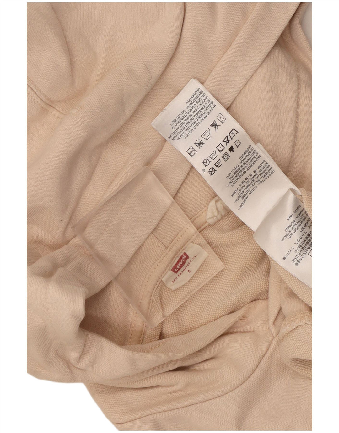 Мужской джемпер с капюшоном Levi's, маленький бежевый, хлопок