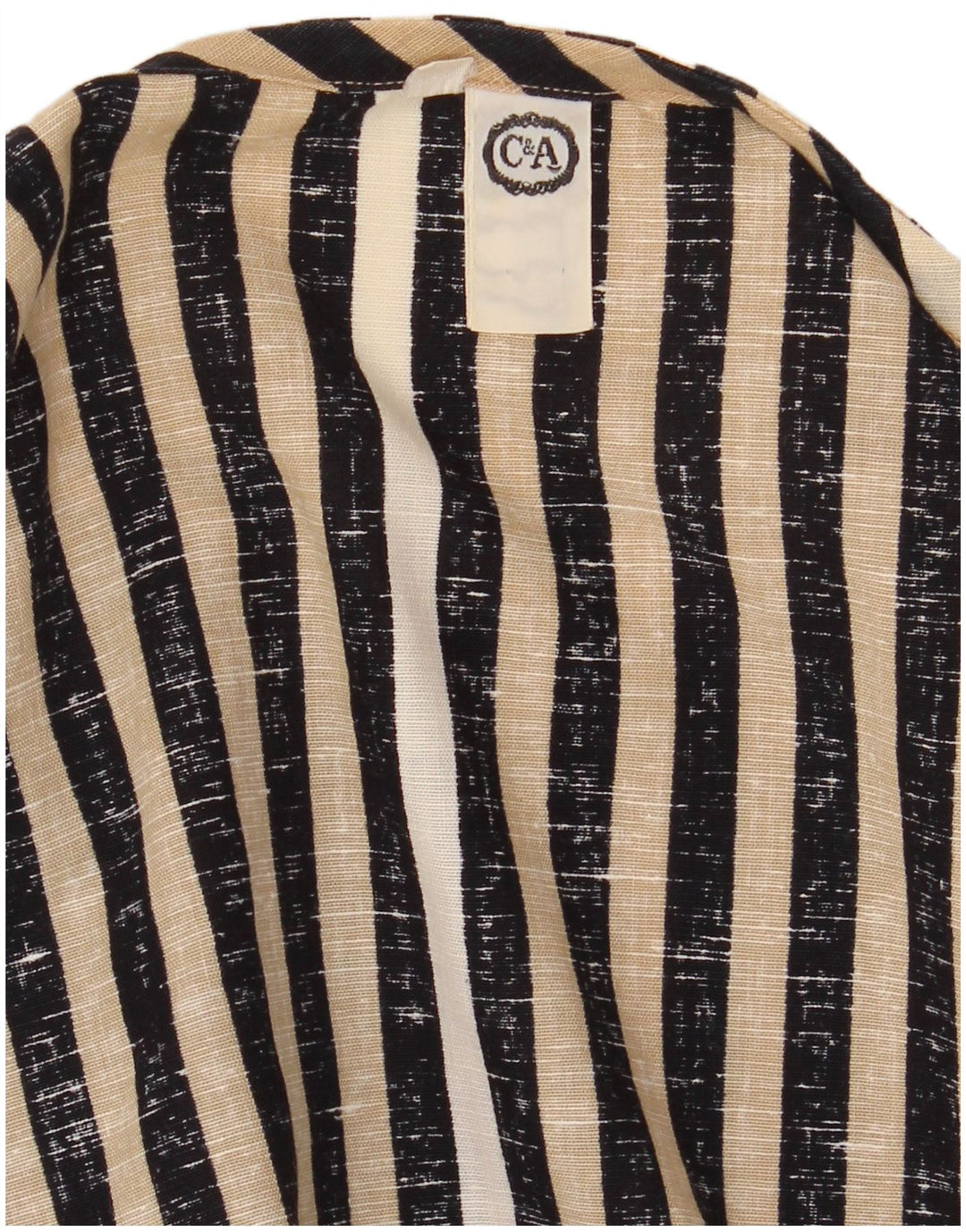 Женская укороченная блузка C & A, хлопковый топ EU 42, большая черная полоска