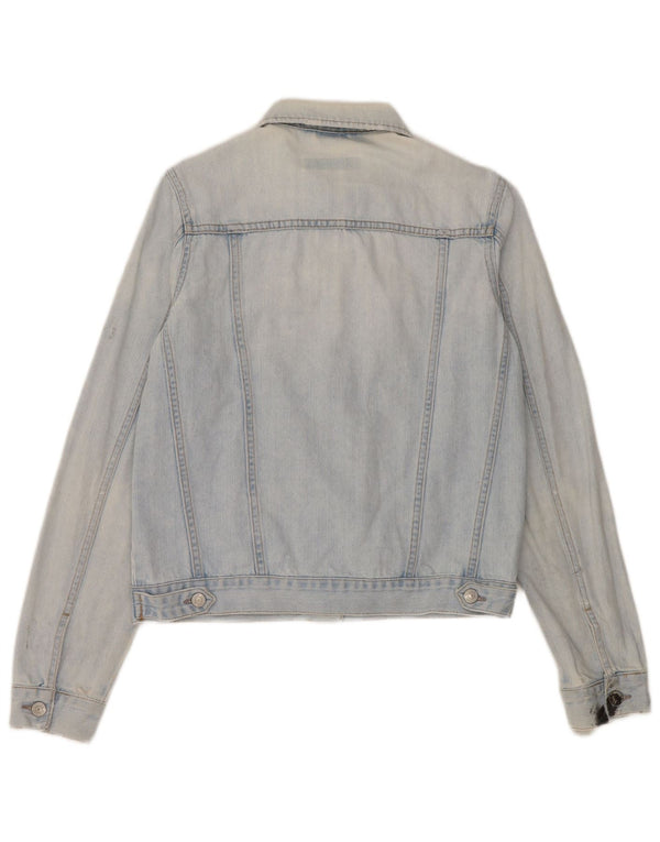 Женская джинсовая куртка Topshop UK 10, маленькая, синяя, хлопок