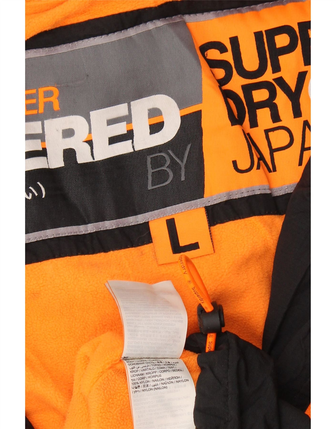 Женская ветровка Superdry UK 16, большая черная нейлоновая куртка