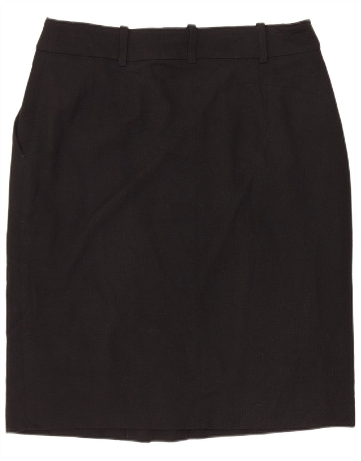 Женская прямая юбка BROOKS BROTHERS US 4 Medium W30, черная шерсть