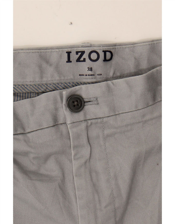 IZOD Mens Chino Shorts W38 XL  Grey Cotton Vintage Izod and Second-Hand Izod from Messina Hembry 
