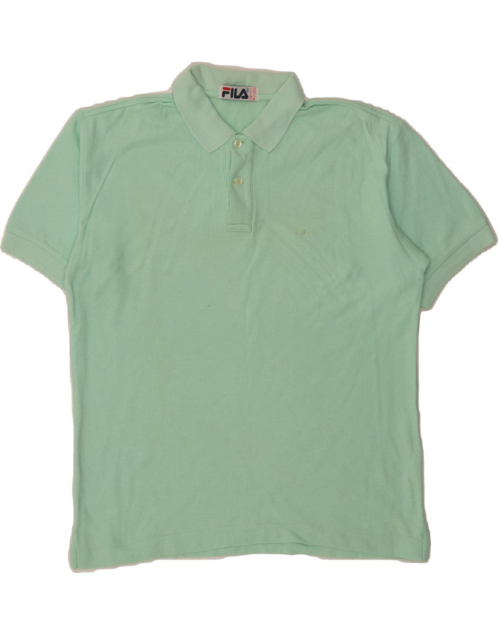 FILA Mens Polo Shirt Small Green Cotton Vintage Fila and Second-Hand Fila from Messina Hembry 