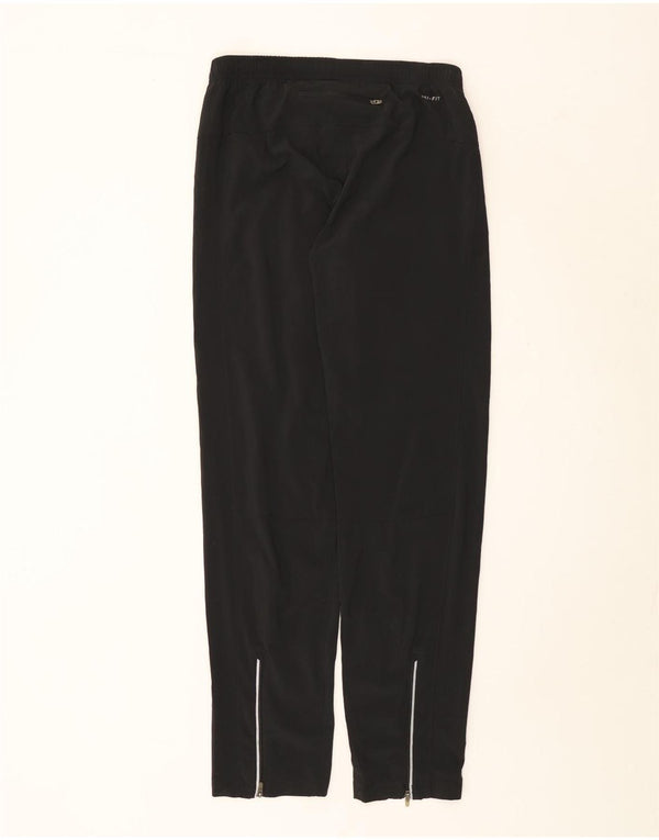 Женские спортивные брюки NIKE Dri Fit UK 10, маленькие черные полиэстеровые брюки