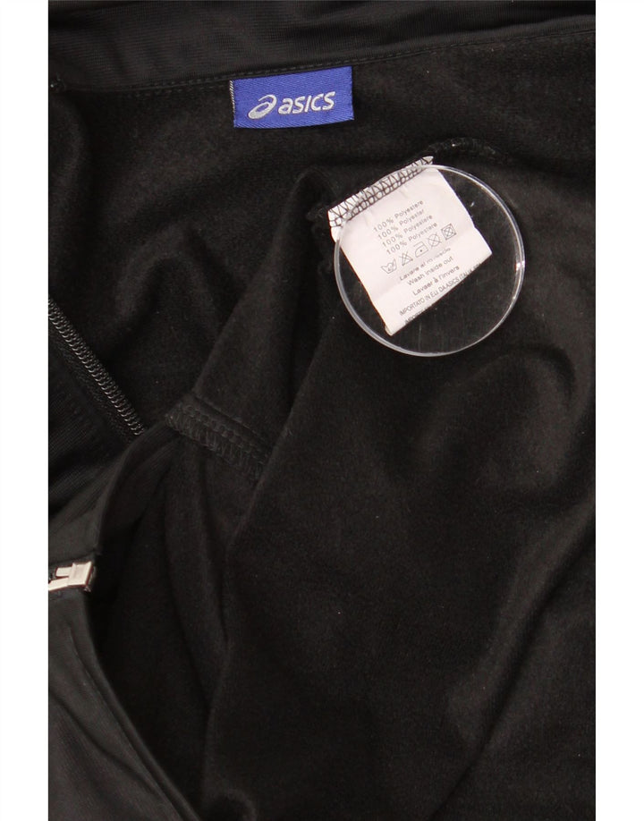 Мужская спортивная куртка Asics, средний черный полиэстер с цветными блоками