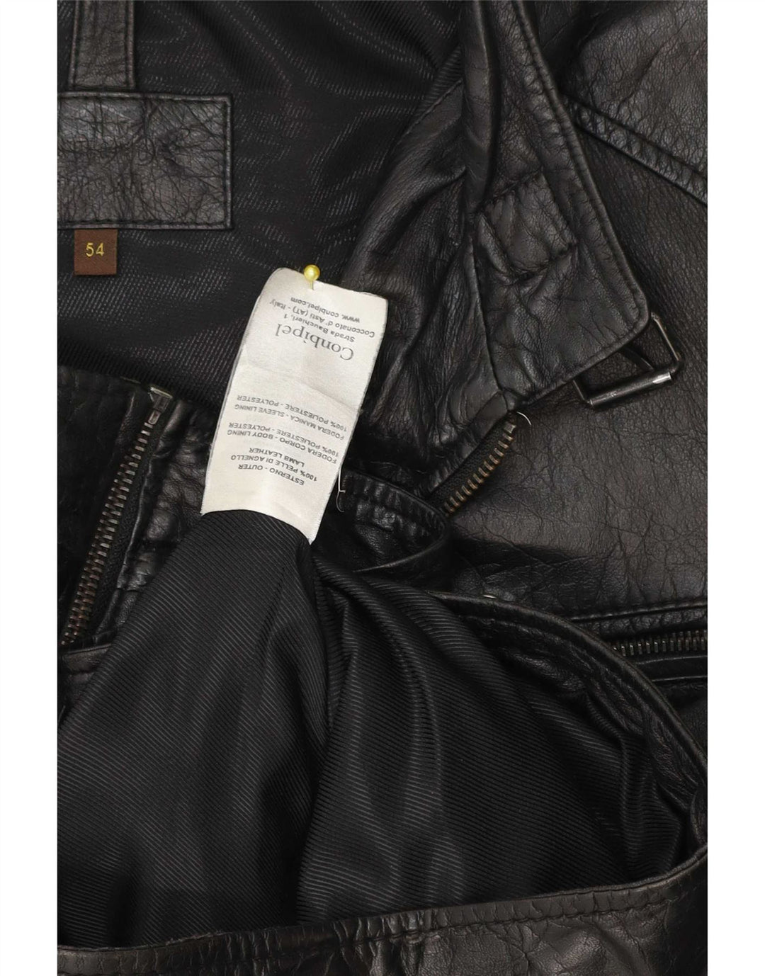 Мужская кожаная куртка Conbipel IT 54 XL Черная кожа
