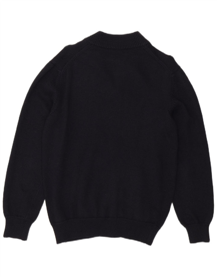 Мужской свитер-кардиган ERMENEGILDO ZEGNA UK 36, маленький, темно-синий, из натуральной шерсти