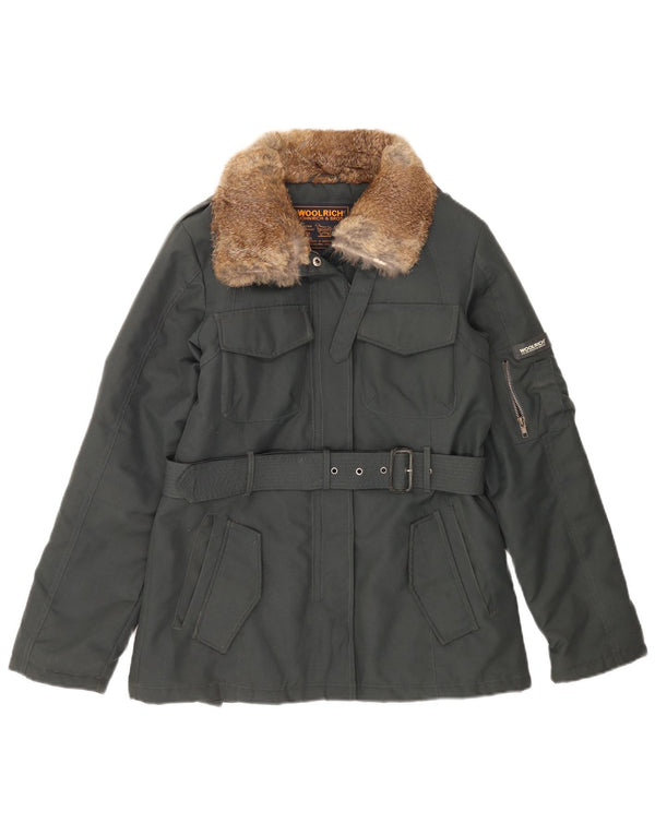 Женская куртка Woolrich UK 14, средний серый нейлон
