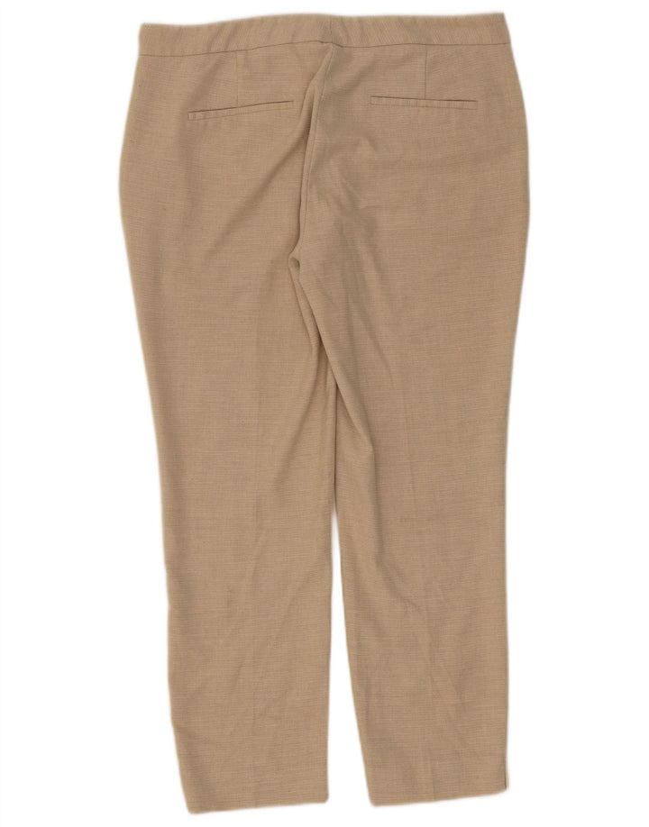 ZARA Womens Slim Chino Trousers EU 42 Large W32 L27 Beige Polyester