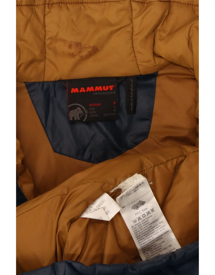 MAMMUT Женское стеганое пальто с капюшоном UK 12, средний темно-синий, полиэстер