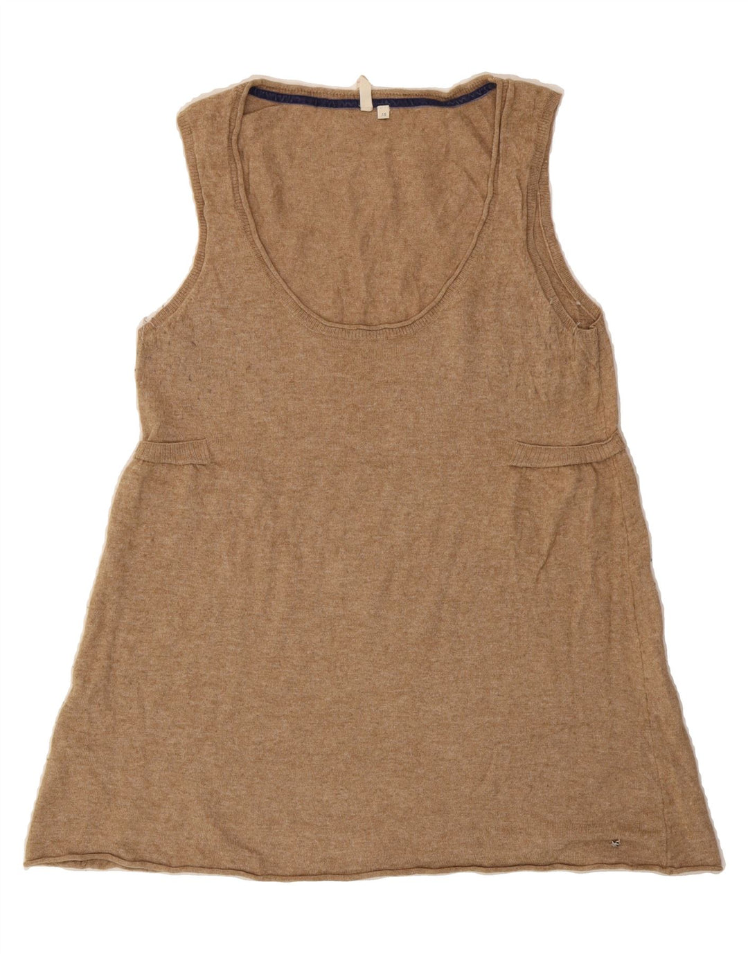 WHITE STUFF Womens Vest Tank Top UK 16 Large Beige Viscose Vintage White Stuff and Second-Hand White Stuff from Messina Hembry 