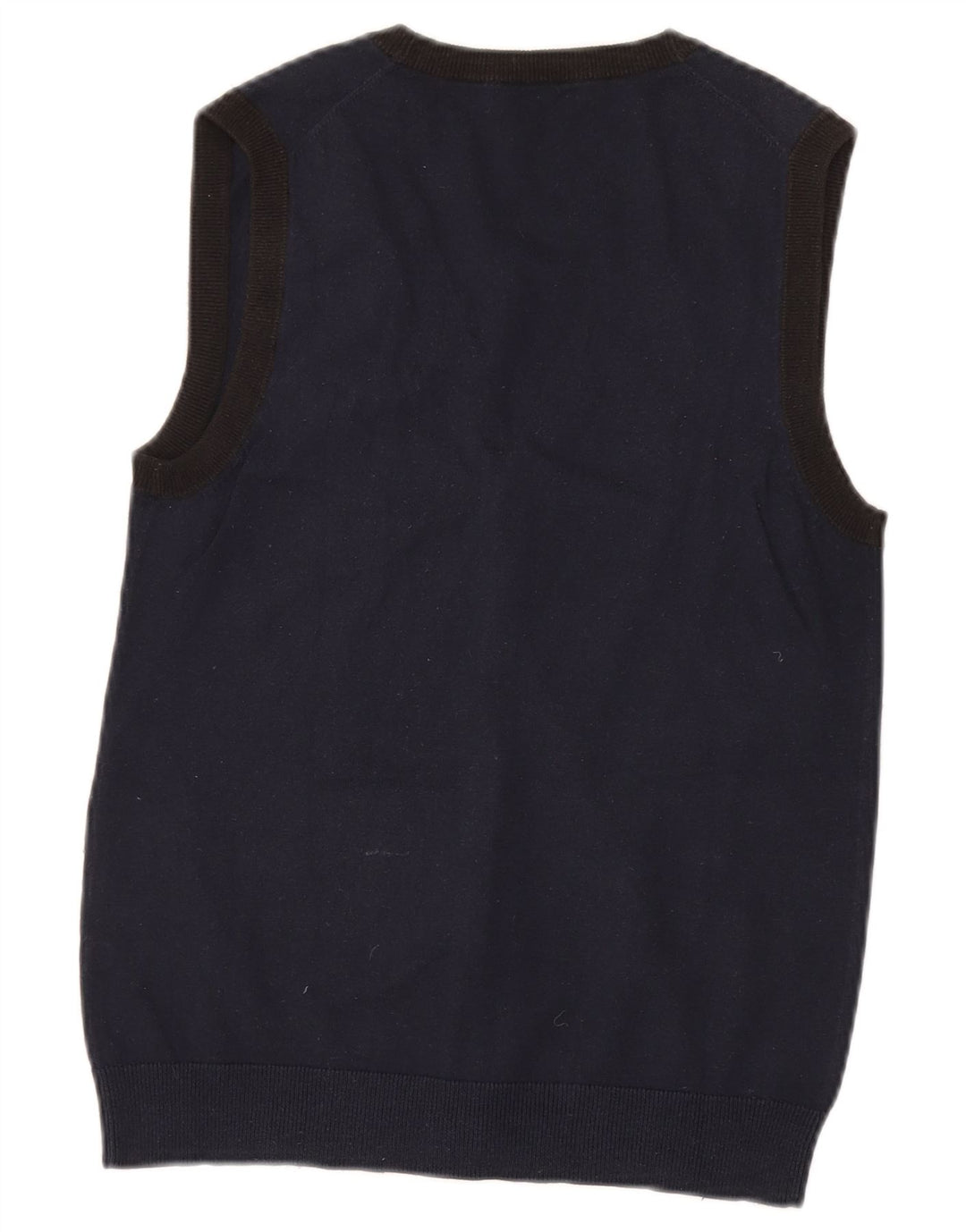 Мужской кардиган без рукавов Gas, средний темно-синий хлопковый свитер