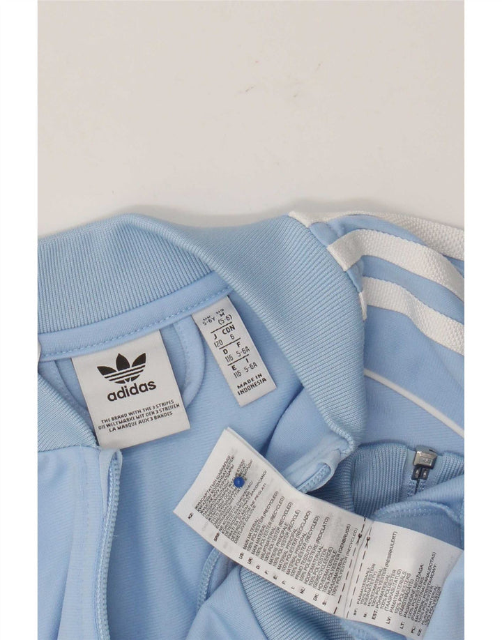 Спортивный костюм Adidas для мальчиков, верхняя куртка 5-6 лет, синий полиэстер