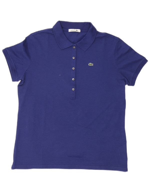 LACOSTE Womens Polo Shirt Size 50 2XL Blue