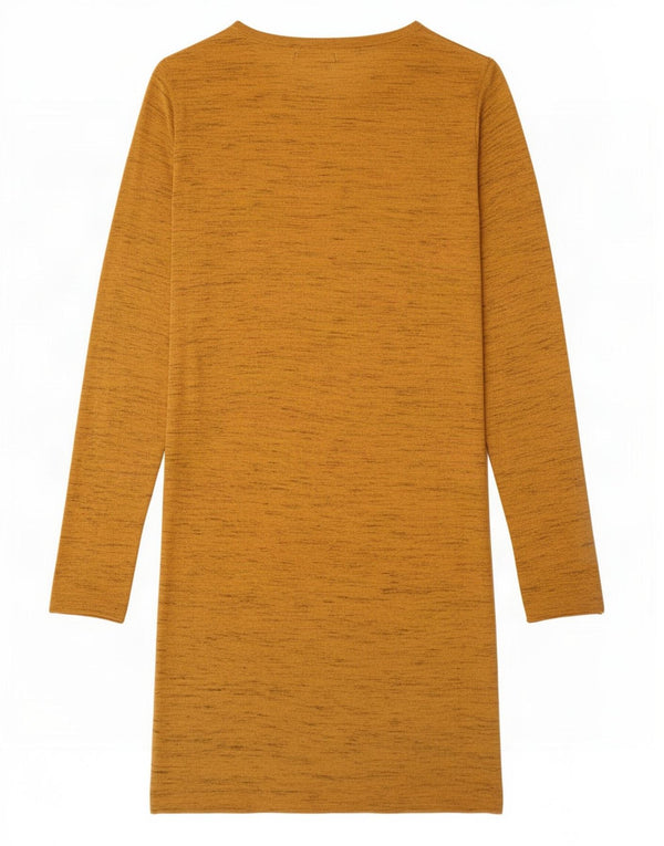 Женское платье-джемпер с длинными рукавами Zara UK 10, маленький желтый полиэстер с крапинками
