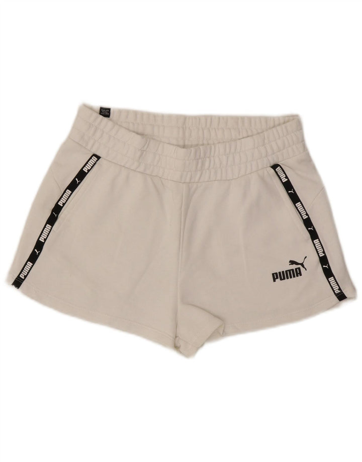 Женские спортивные шорты с рисунком Puma UK 10, маленькие белые