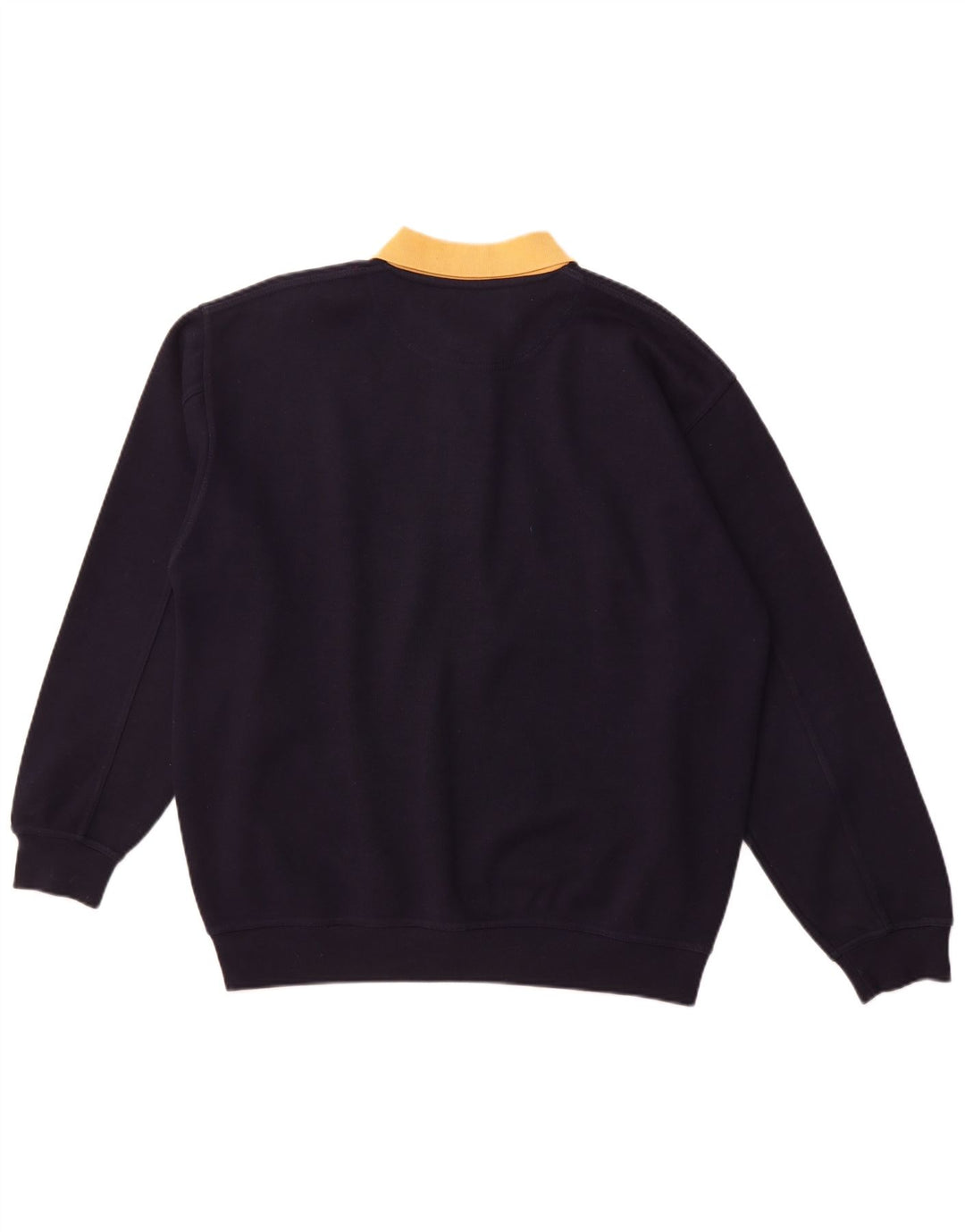 MCFORSUM Мужской свитшот с воротником поло, большой темно-синий полиэстер