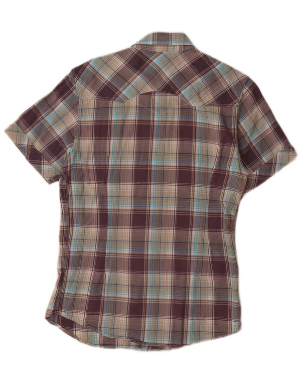 Levi's Mens Short Sleeve Shirt Small Multicoloured Check Cotton