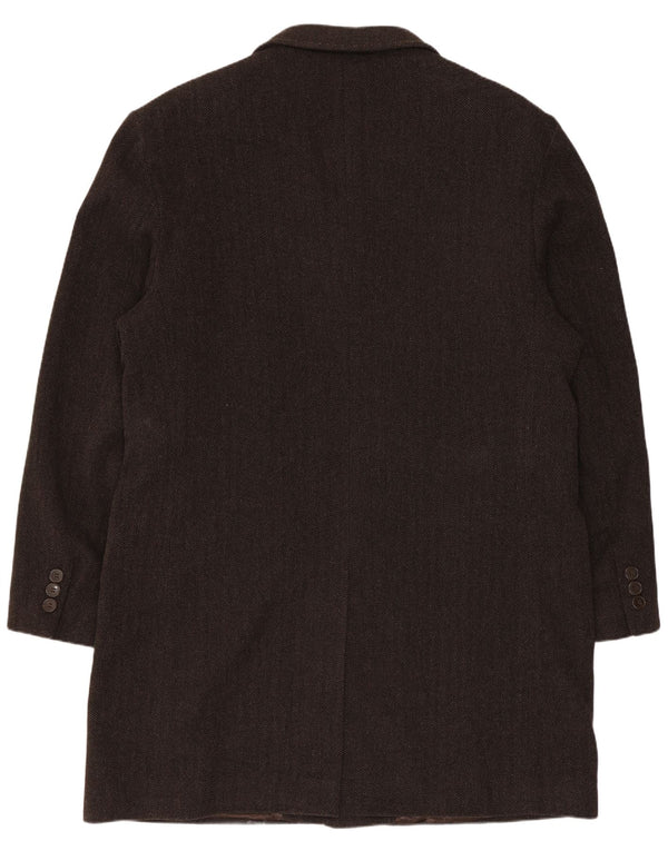 Мужское пальто Conbipel Chesterfield IT 54 XL коричневое, шерсть с узором «елочка»