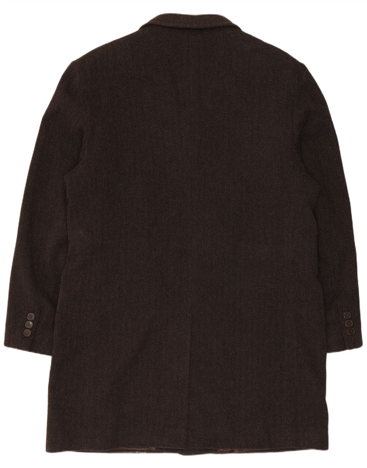 Мужское пальто Conbipel Chesterfield IT 54 XL коричневое, шерсть с узором «елочка»