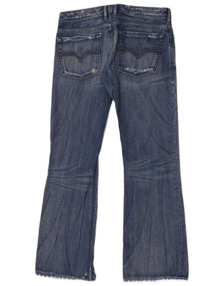 Мужские потертые джинсы Diesel Bootcut W32 L33, синие, хлопок