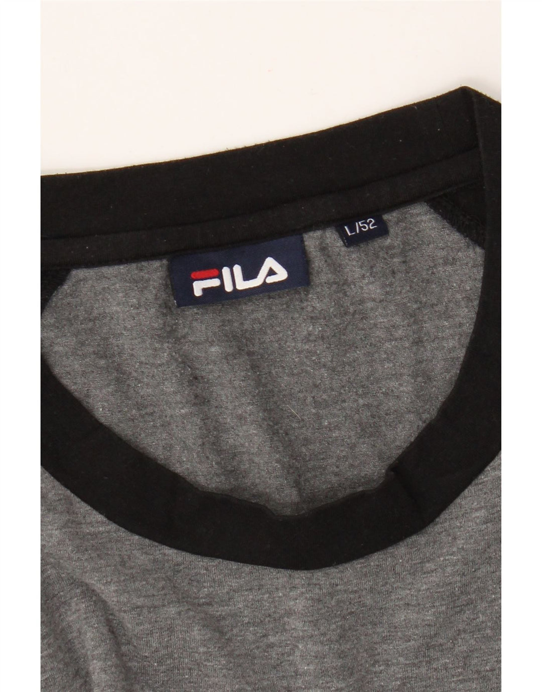 Fila Мужской топ с рисунком с длинным рукавом IT 52, большой, серый