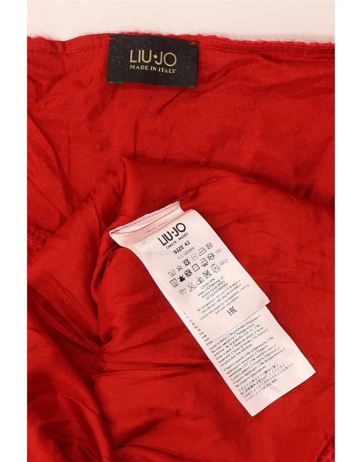 Женский топ Liu Jo, связанный крючком, с рукавом 3/4 IT 42, средний красный акрил