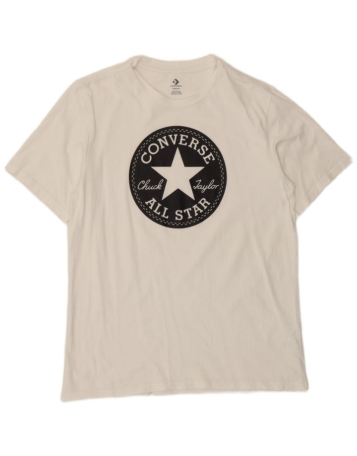 Мужская футболка Converse с рисунком, большой белый хлопок