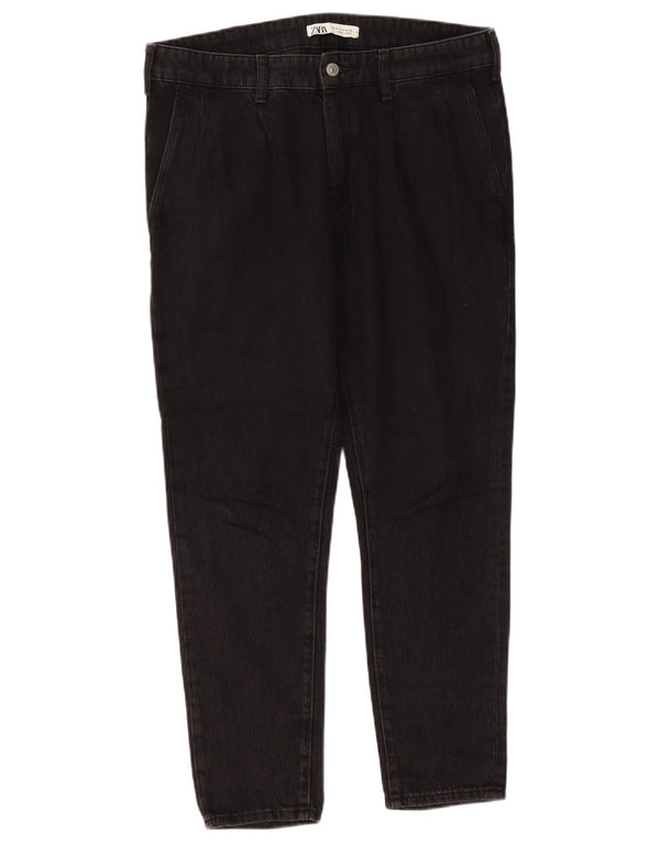 Мужские узкие джинсы ZARA EU 42, большие W32 L27, черный хлопок