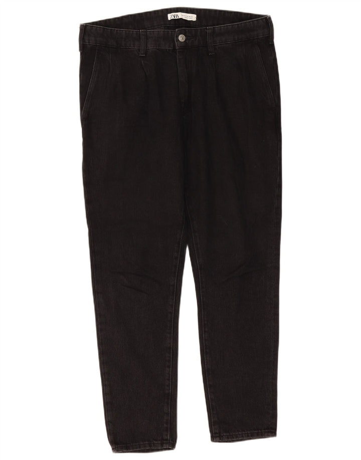 Мужские узкие джинсы ZARA EU 42, большие W32 L27, черный хлопок