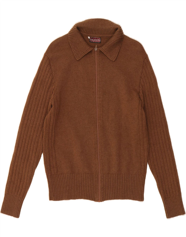 RANGER Womens Full Zip Cardigan Sweater IT 52 2XL Brown Vintage Ranger and Second-Hand Ranger from Messina Hembry 