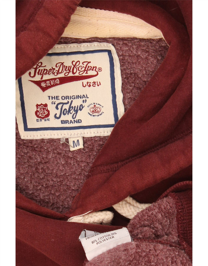 Мужской джемпер с капюшоном Superdry, средний бордовый, хлопок