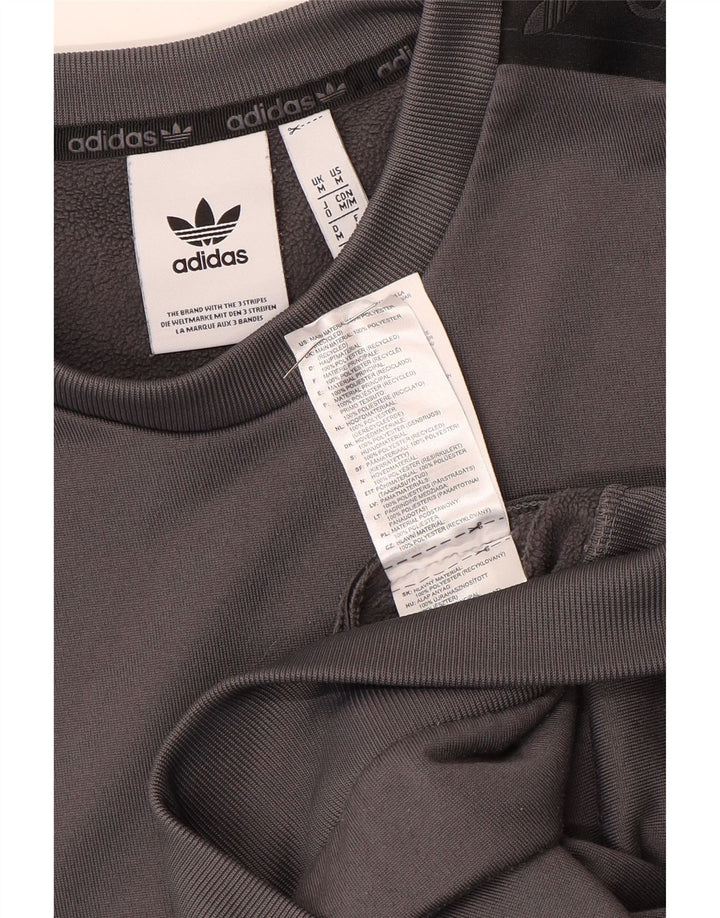 Мужской свитшот Adidas с графическим рисунком, средний серый полиэстер с цветными блоками