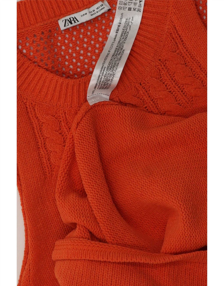 Женская майка Zara Vest UK 12, средний оранжевый полиэстер