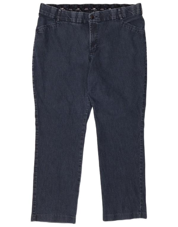LEE Womens Slim Jeans US 22 3XL W44 L32 Navy Blue Cotton