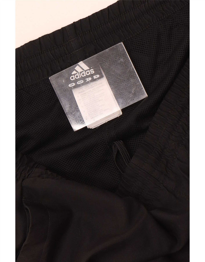 Мужские спортивные шорты Adidas, большие черные из полиэстера