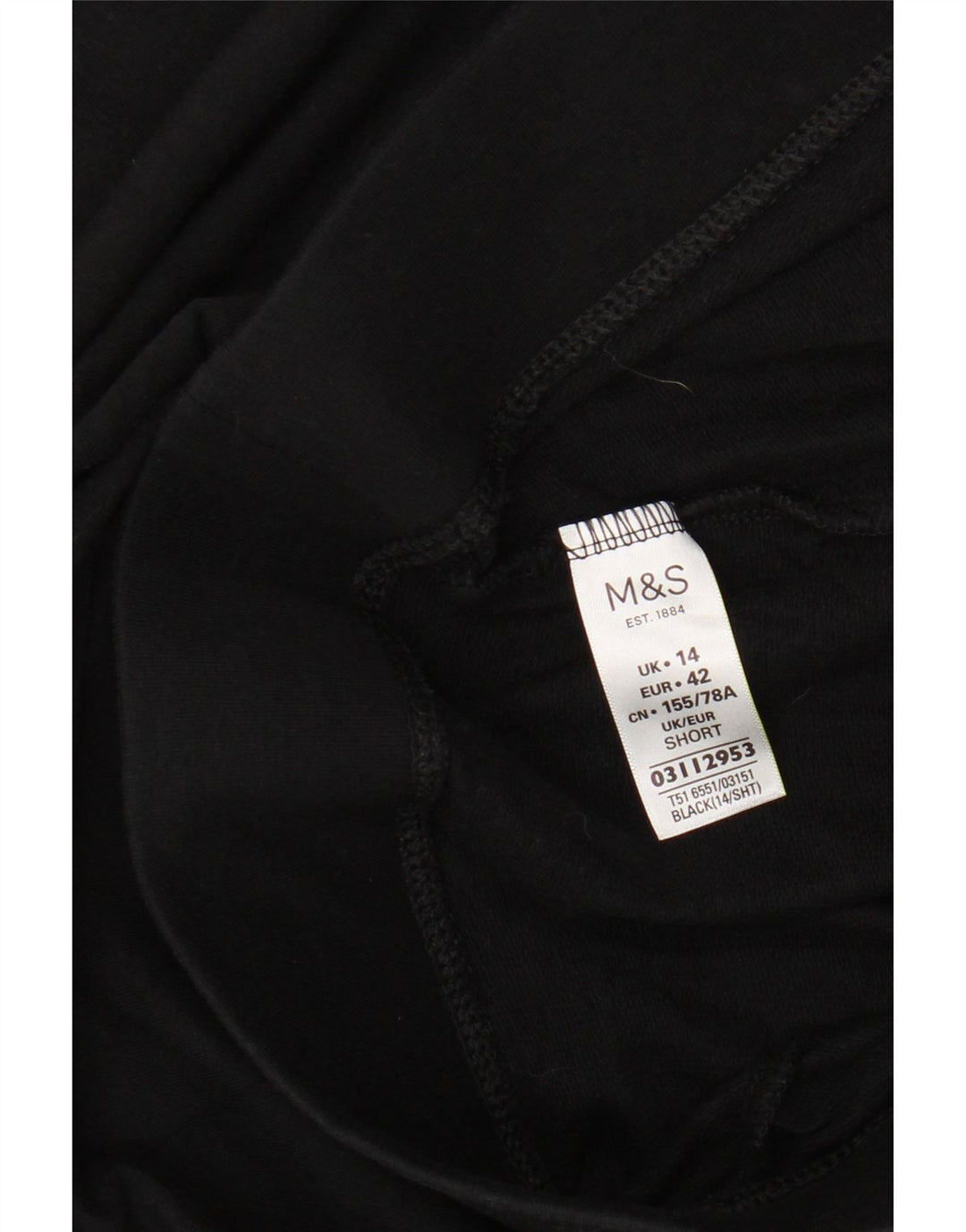 Женские леггинсы MARKS & SPENCER UK 14, большие черные, хлопковые
