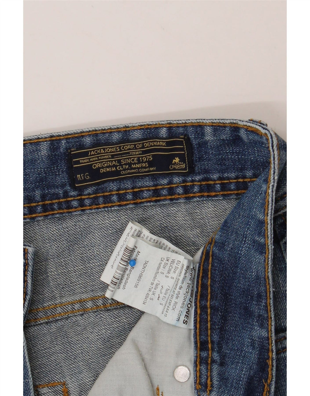 JACK & JONES Mens Denim Shorts Small W29  Blue Cotton Vintage Jack & Jones and Second-Hand Jack & Jones from Messina Hembry 