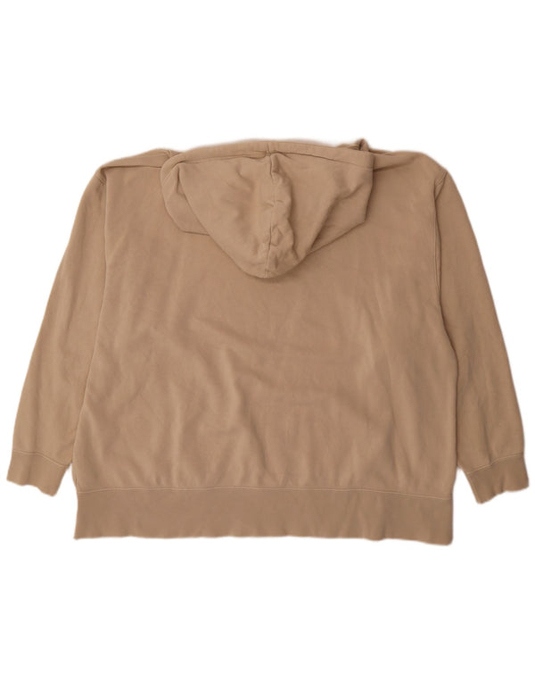 Женский джемпер с капюшоном оверсайз Nike UK 22 2XL, бежевый, хлопок