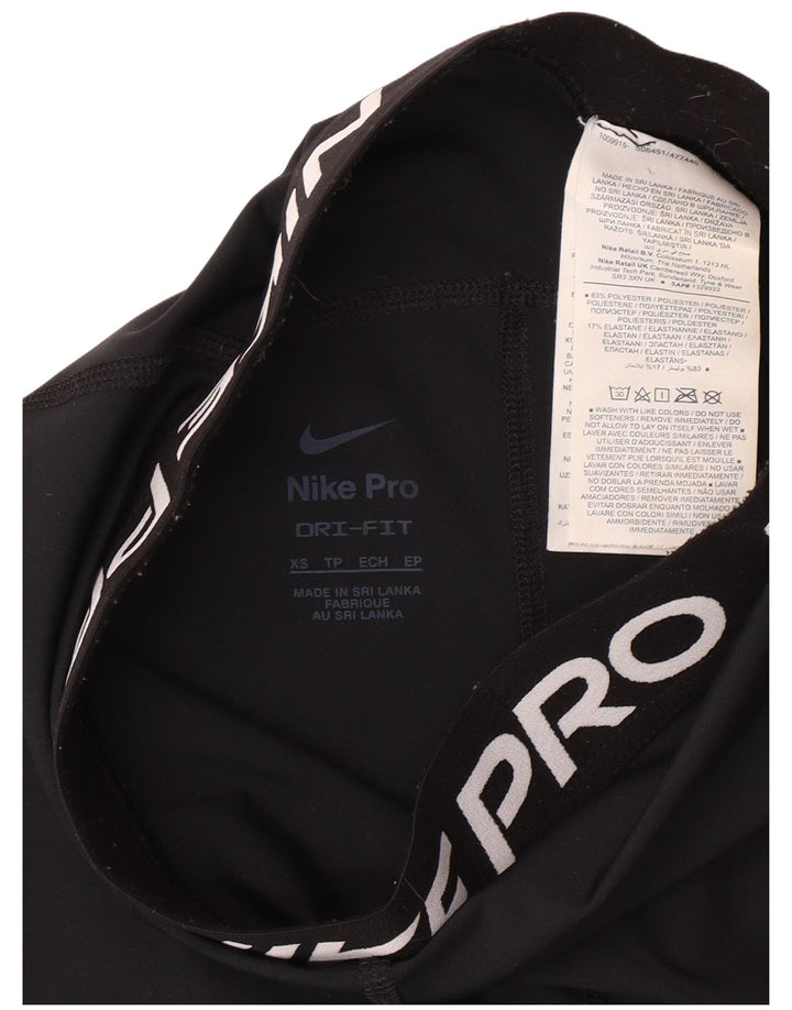 Женские спортивные шорты NIKE Dri Fit с графическим рисунком UK 4 XS, черный полиэстер