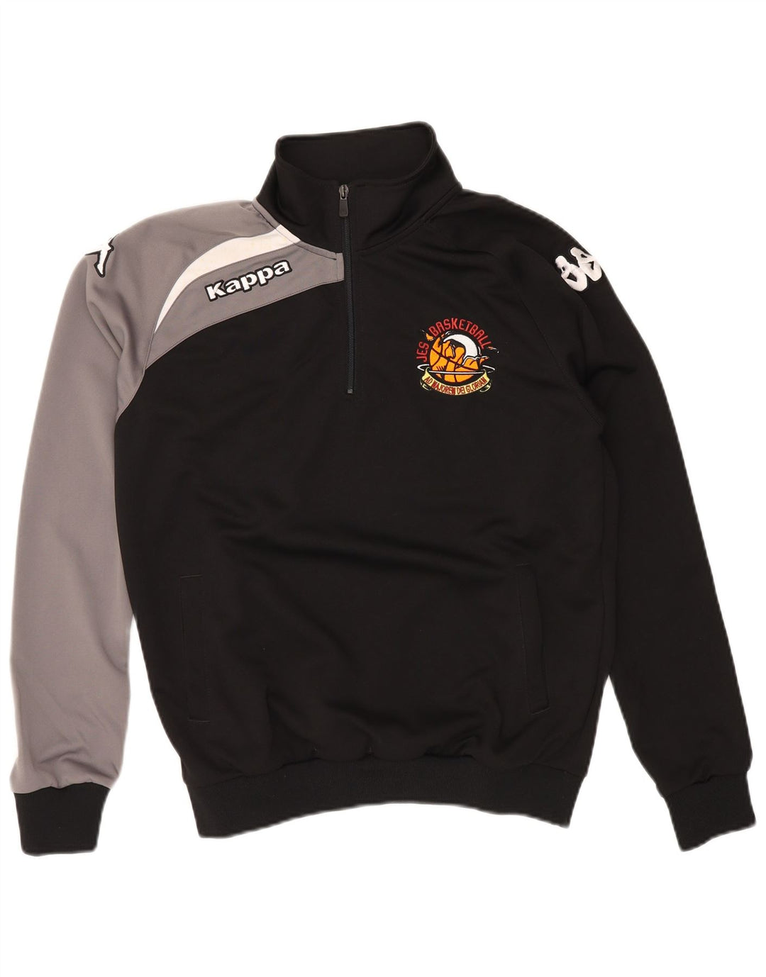 KAPPA Мужской свитшот на молнии с рисунком, маленький черный цветной блок, джемпер