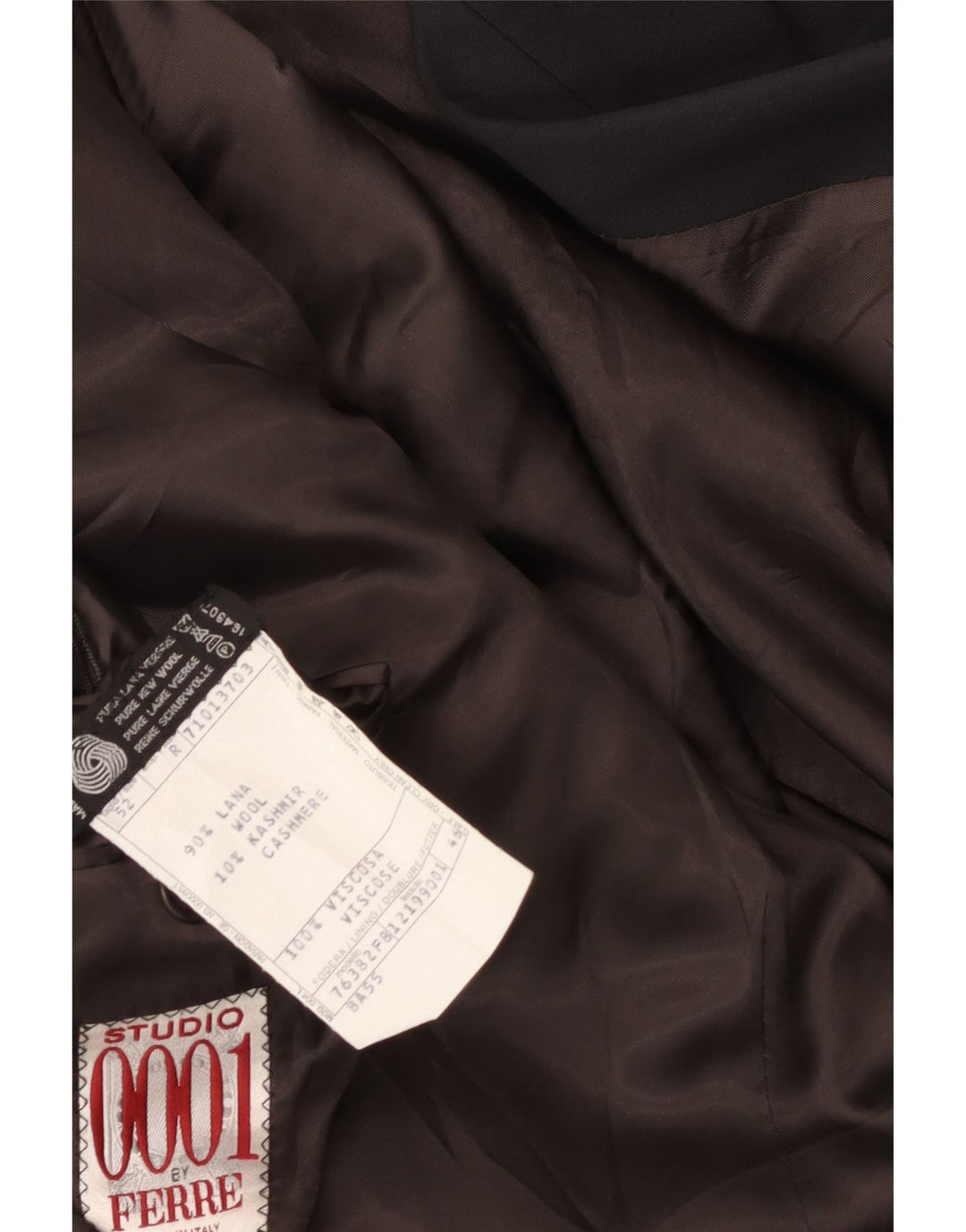 Мужской двубортный пиджак Ferre IT 52 XL Черный из натуральной шерсти