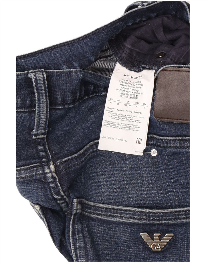 Мужские зауженные джинсы ARMANI W30 L32 Синие, хлопок